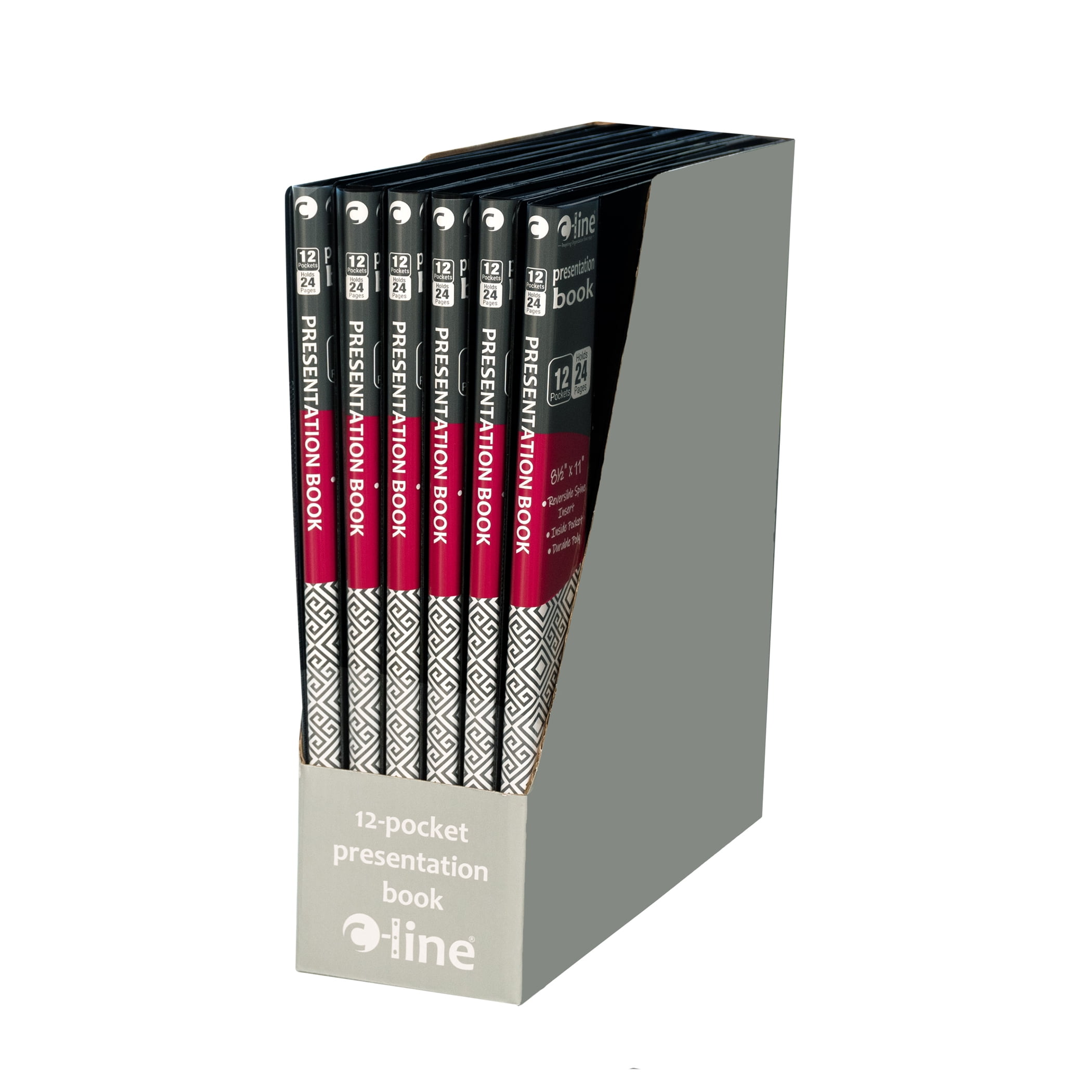 Bound Sheet Protector Presentation Book, 12Pocket, Pack of 6