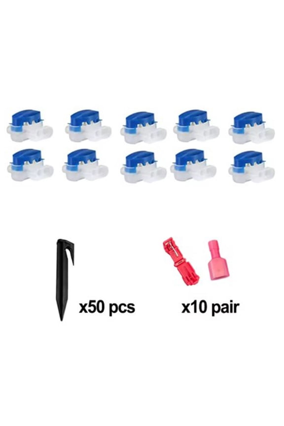 Boundary Wire Connection Kit with 50 Pegs and 10 Connectors for Easy Setup