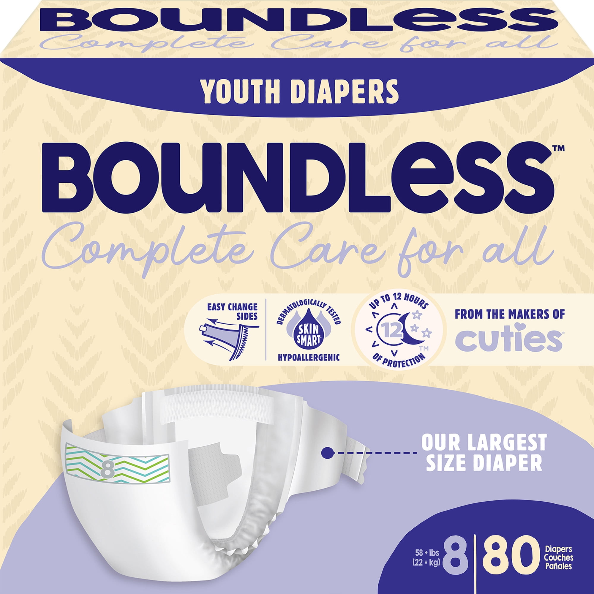 Boundless Diapers Size 8