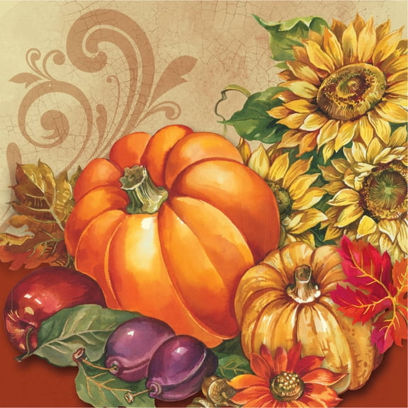 Bountiful Blessings Beverage Napkins, 16-Pack