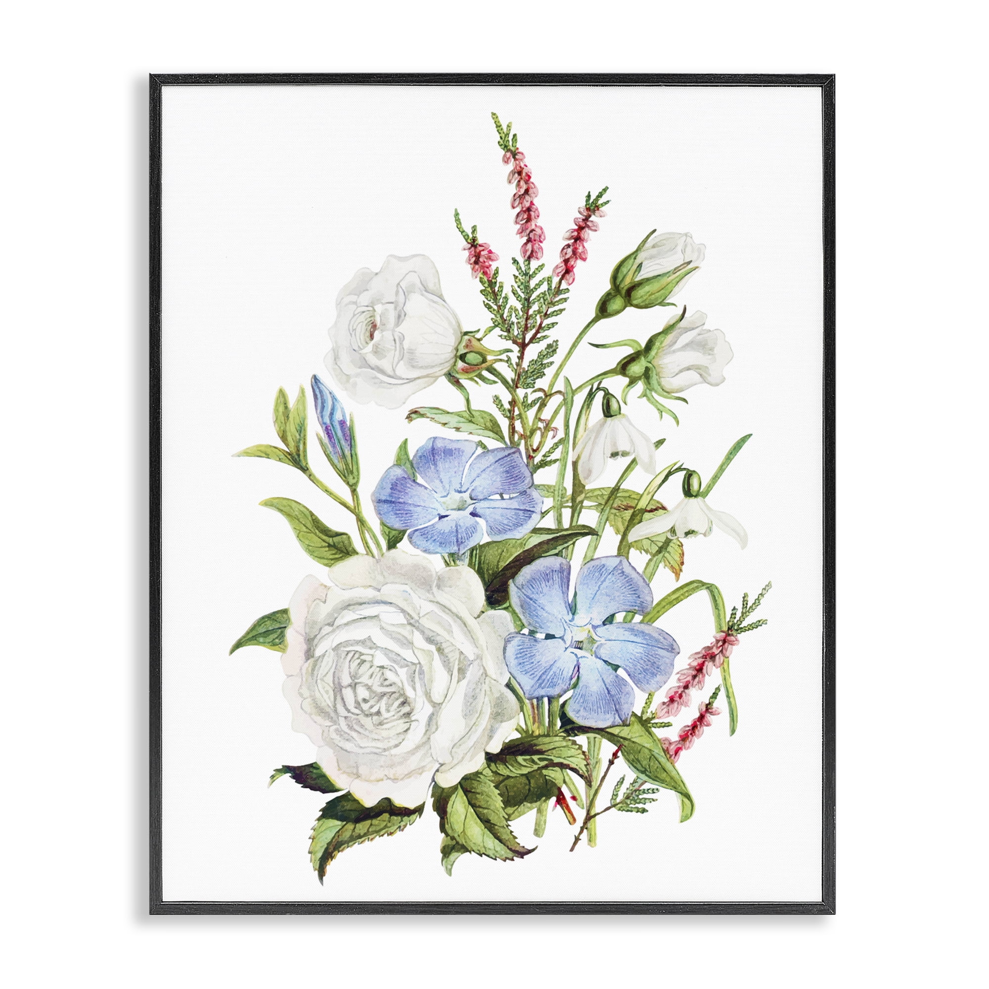 Bountiful Floral Bouquet Black Framed Giclee Art, design by Lettered and Lined