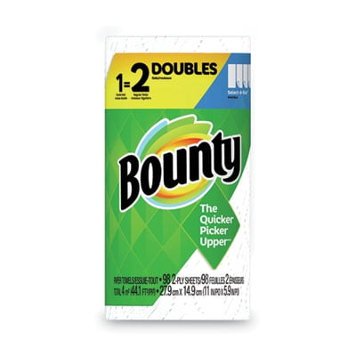 Bounty® Kitchen Roll Paper Towels, 2-Ply, White, 45 Sheets/Roll