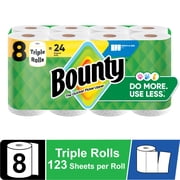 Bounty Paper Towels Select-A-Size White, 8 Triple Rolls, 123 Sheets per Roll