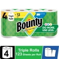 thumbnail image 1 of Bounty Paper Towels Select-A-Size White, 4 Triple Rolls, 123 Sheets per Roll, 1 of 12