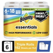 Bounty Essentials Paper Towels Select-a-Size, 6 Triple Rolls
