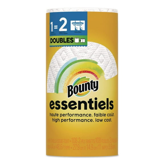 Essentials Select-A-Size Kitchen Roll Paper Towels 2-Ply 108 Sheets/Roll 24 Rolls/Carton