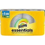 Bounty Essentials Select-A-Size Paper Towels, 4 Double Rolls, White, 108 Sheets Per Roll