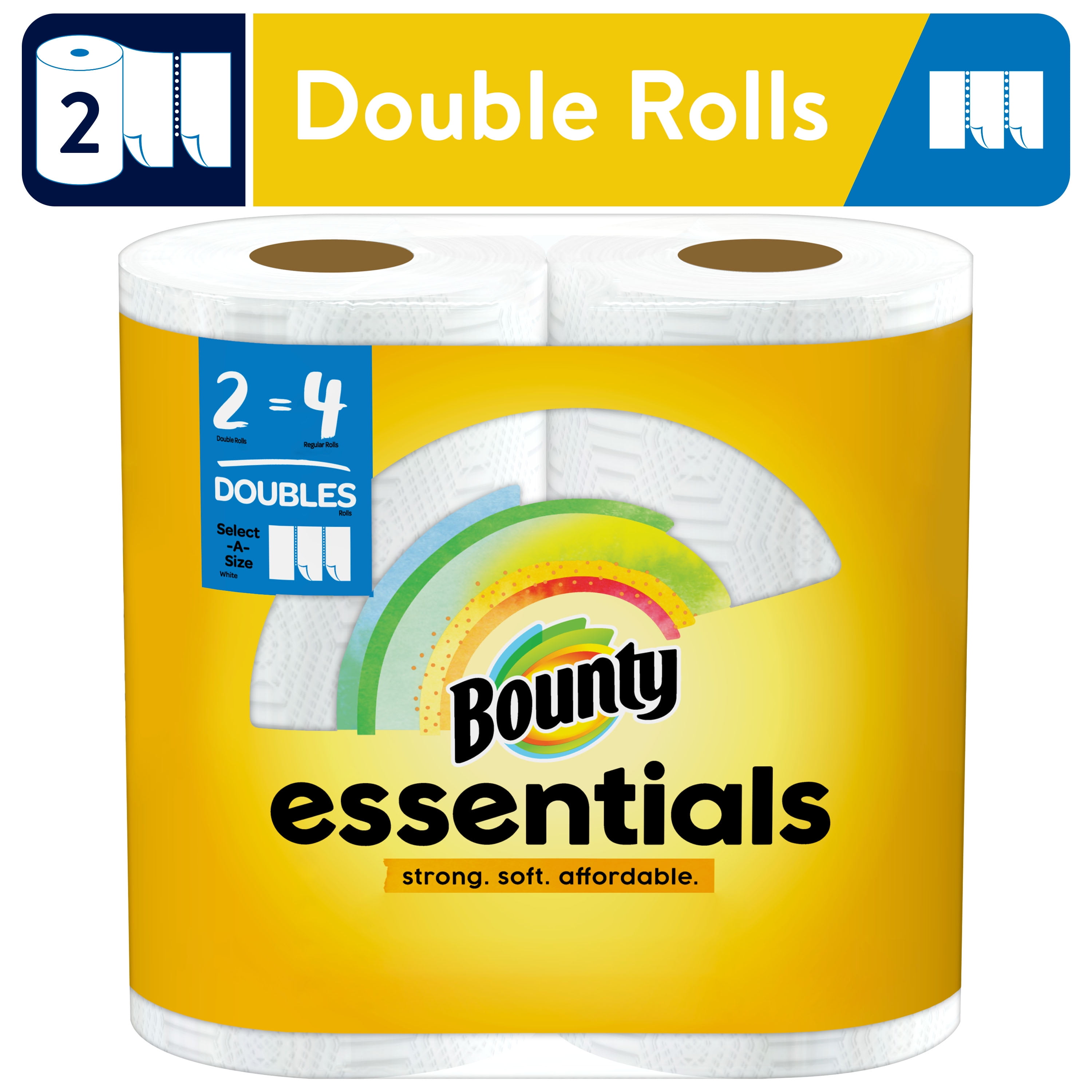 Bounty Essentials, White, Select-a-Size Paper Towels (12 Double