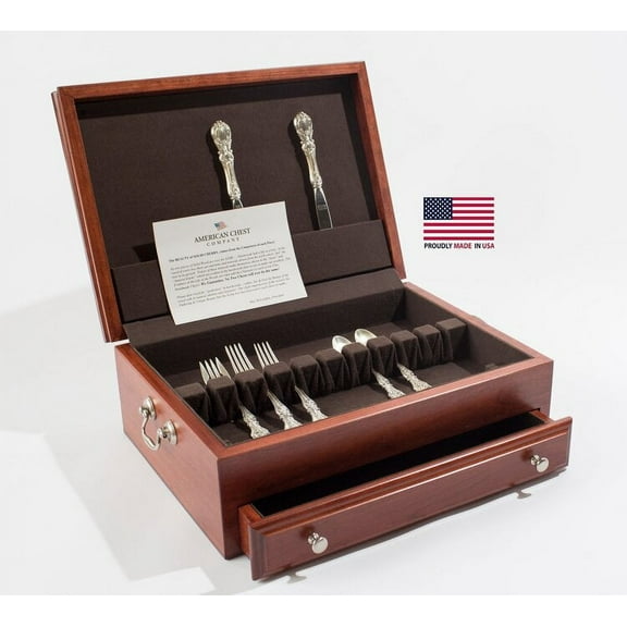 Bounty Flatware Chest, Solid American Cherry Hardwood with Heritage Cherry Finish