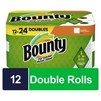 Bounty Full Sheet Paper Towels, 12 Double Rolls, White, 58 Sheets Per Roll