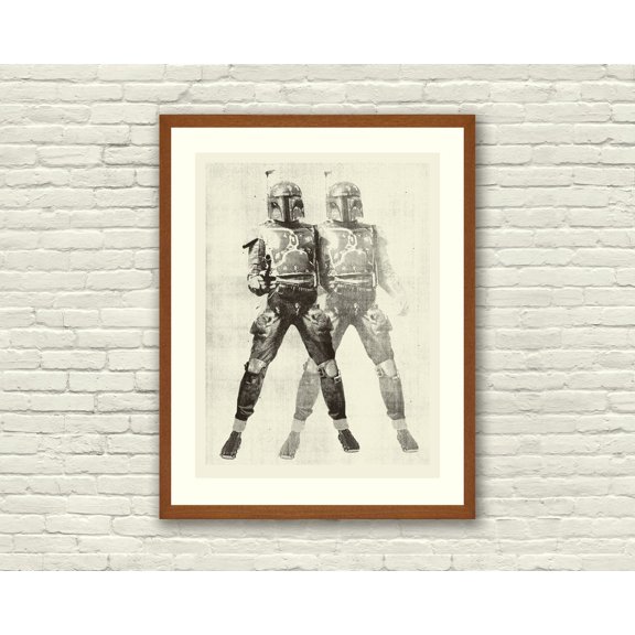 Bounty Hunter Armor Handprinted Silkscreen Boutique Retro Style Mid-Century Modern Wall Art, Unframed Poster