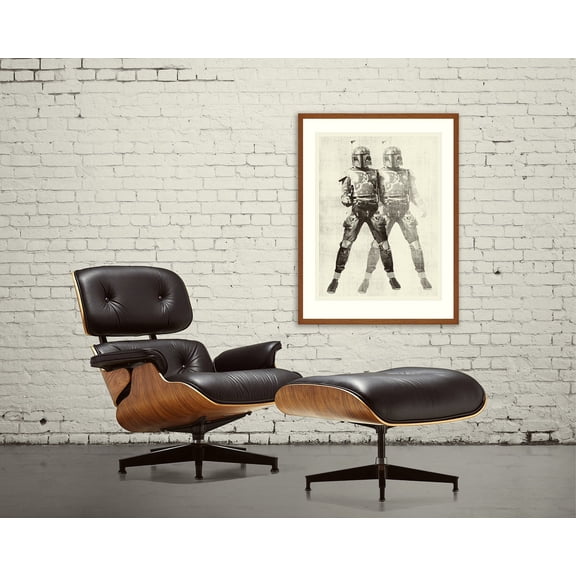 Bounty Hunter Armor Handprinted Silkscreen Boutique Retro Style Version Beta Mid-Century Modern Wall Art, Unframed Poster