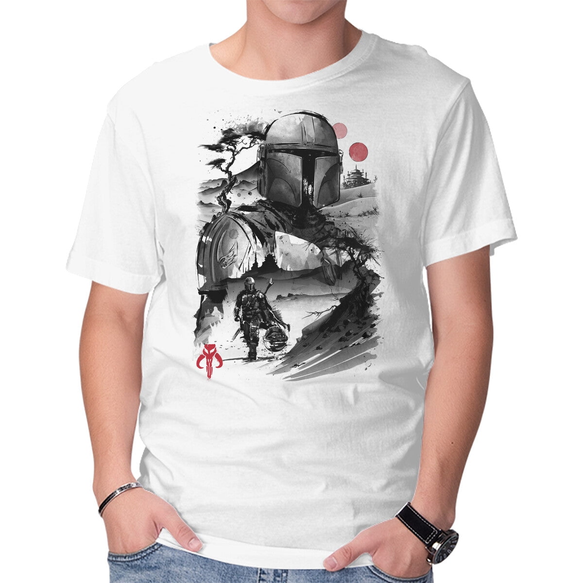 Bounty Hunter In The Desert Sumi-e Unisex T-Shirt Tee Sweatshirt Hoodie ...