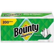 Bounty Paper Napkins, White, 200 Count, Packaging may vary New Pack