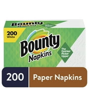 Bounty Paper Napkins, White, 200 Count