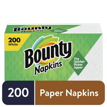 Bounty Paper Napkins, White, 200 Count