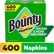Bounty Everyday Disposable Paper Napkins, White, 400 Count Napkins