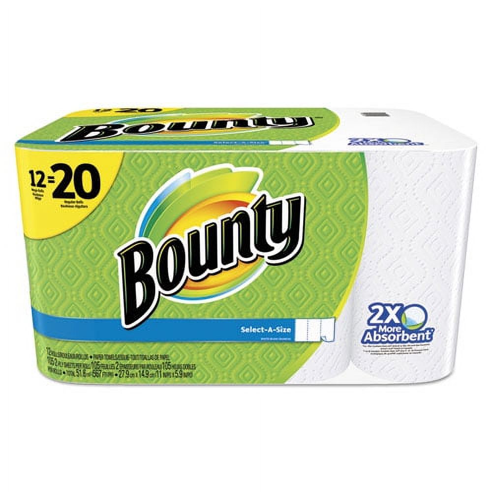 Bounty Paper Towels, Select-A-Size, 12 Mega Rolls - image 1 of 8
