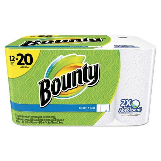 Bounty Paper Towels, Select-A-Size, 12 Mega Rolls