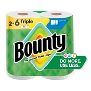 Bounty Paper Towels Select-A-Size White, 123 Sheets per Roll, 2 Triple Rolls