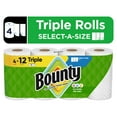 thumbnail image 1 of Bounty Paper Towels Select-A-Size White, 4 Triple Rolls, 123 Sheets Per Roll (3 pack), 1 of 6
