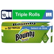 مناشف ورق باونتي Select-a-Size، 10 لفات ثلاثية