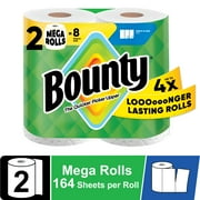 Bounty Paper Towels Select-A-Size White, 2 Mega Rolls, 164 Sheets Per Roll