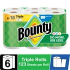 Bounty Essentials Select-A-Size Paper Towels, 6 Double Rolls, White, 108 Sheets per Roll