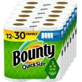 thumbnail image 1 of Bounty Quick-Size Paper Towels, White, 12 Family Rolls = 30 Regular Rolls White 12 Count (Pack of 1), 1 of 9
