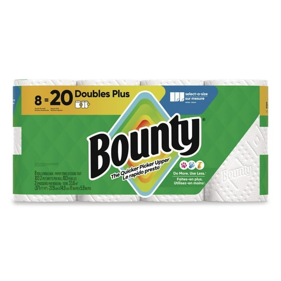 Bounty Quilted Napkins, 1-Ply, 12 1/10 x 12, White, 200/Pack, 8 Pack/Carton -PGC96595CT