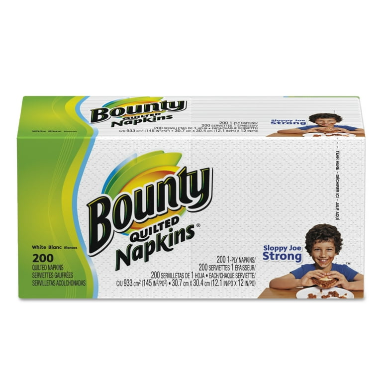 Quilted Napkins, 1-Ply, 12 1/10 x 12, White, 200/Pack, 8 Pack/Carton