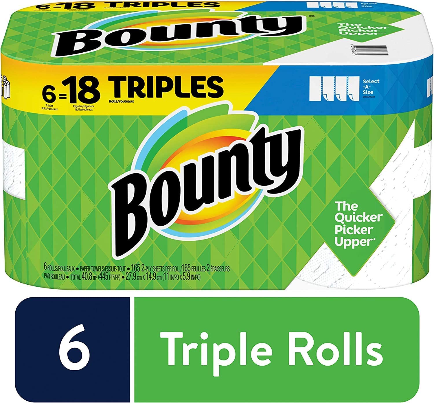 Bounty SelectASize Big Roll Paper Towels 12 Rolls, 84 Sheets per Roll The Ultimate Cleaning