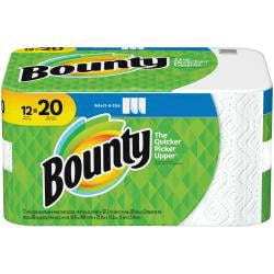 Bounty Select-A-Size 2-Ply Paper Towels, 11" x 5-15/16", White, Pack Of 12 Mega Rolls