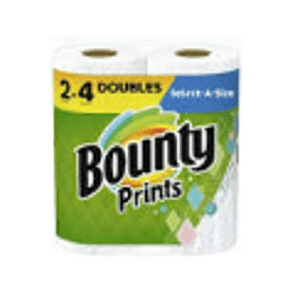 Bounty Select-A-Size Paper Towels, Print, 2 Double Rolls