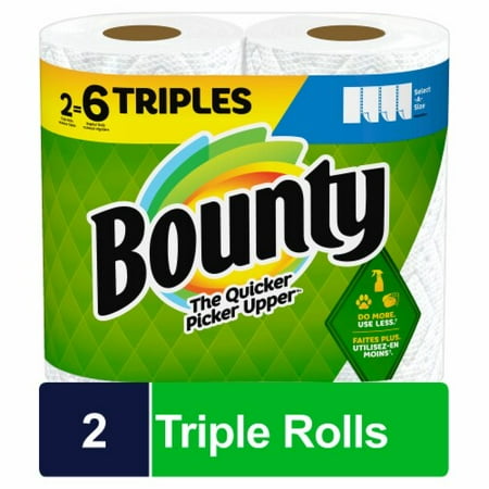 2X - Bounty Select-A-Size Paper Towels Triple Rolls 2 rolls