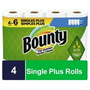 Bounty Select-A-Size Paper Towels, White, 4 Single Plus Rolls