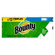 Bounty Select-A-Size Paper Towels, White, 4 Triple Rolls