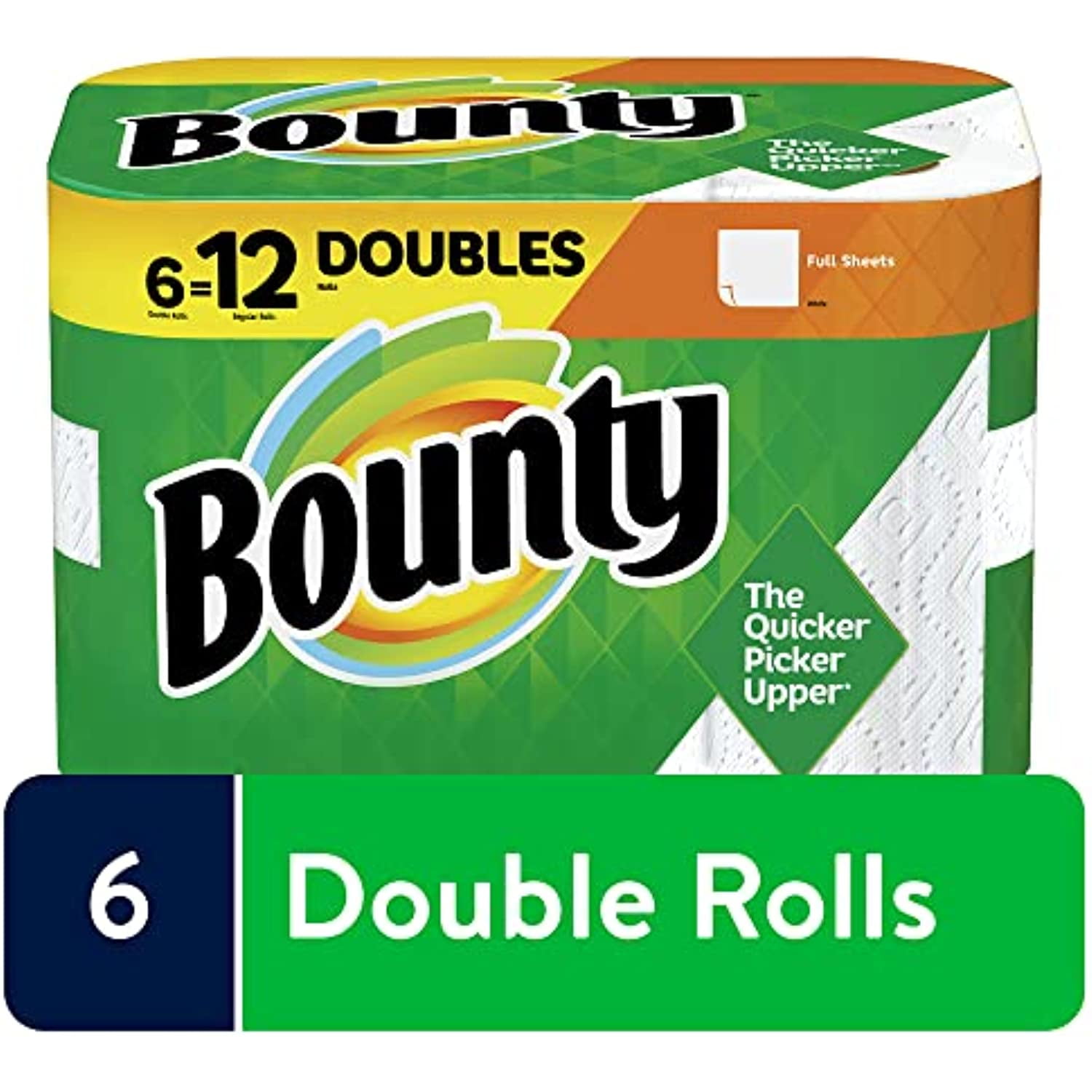 Bounty SelectASize Paper Towels, White, 6 Double Rolls = 12 Regular Rolls (Packaging May Vary
