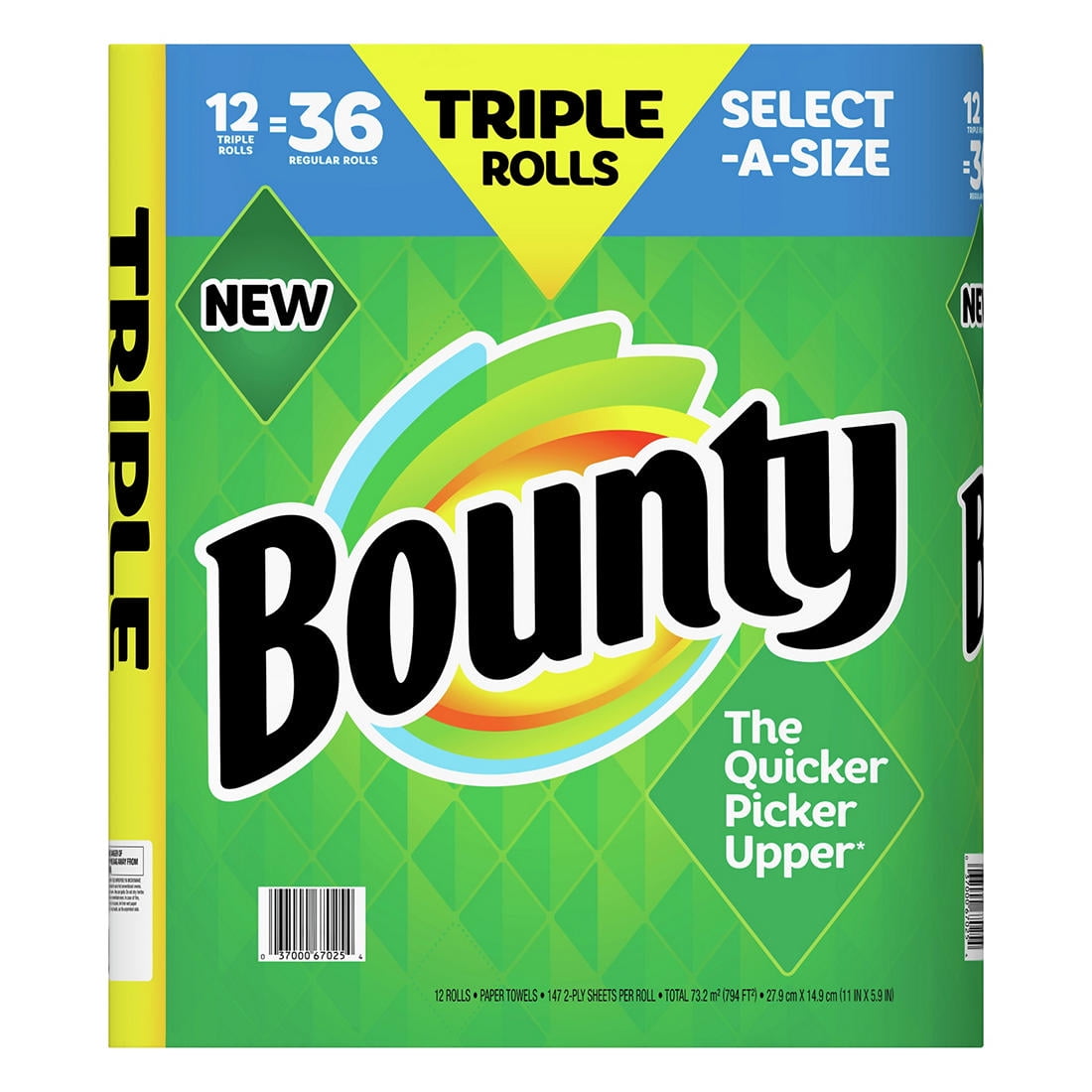 Bounty Double Plus Select-A-Size White Paper Towel Rolls, 12 rolls - Ralphs