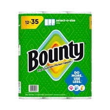 Bounty Select-a-size Paper Towels, 12 pk./121 sheets per roll