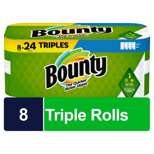2X - Bounty Select-A-Size Paper Towels Triple Rolls 8 rolls