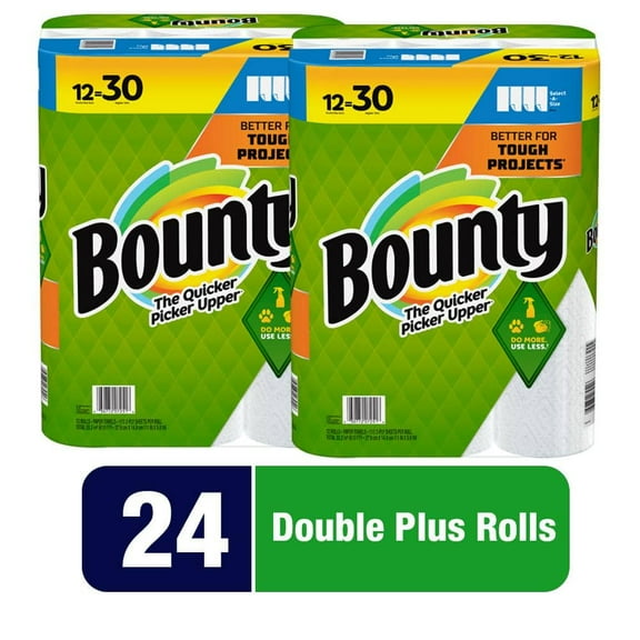 Bounty White, Select-A-Size Paper Towels (24 Double Plus Rolls)