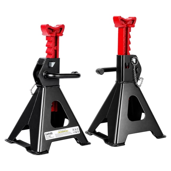 Boupower 2 Pack Jack Stands 2 Ton (4400 lbs),Heavy Duty Steel Car Jack Support Stand with 13-Level Adjustable Height, Ratchet Self-Locking Jack Stands for SUV, Truck, RV, Garage Repair