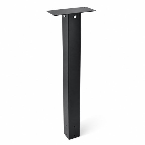 Boupower 46" Galvanized Steel Mailbox Post, 4x4 Heavy Duty In-Ground Mount, Rustproof Black, USPS Compliant, Easy DIY for Standard Mailboxes