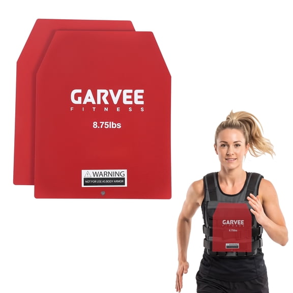 Boupower 8.75lbs Weight Vest Plates 1 Pair, Heavy Duty Steel Weighted Vest Plates for Strength Training, Workout, Pull Ups, Hiking, Aerobic Fitness