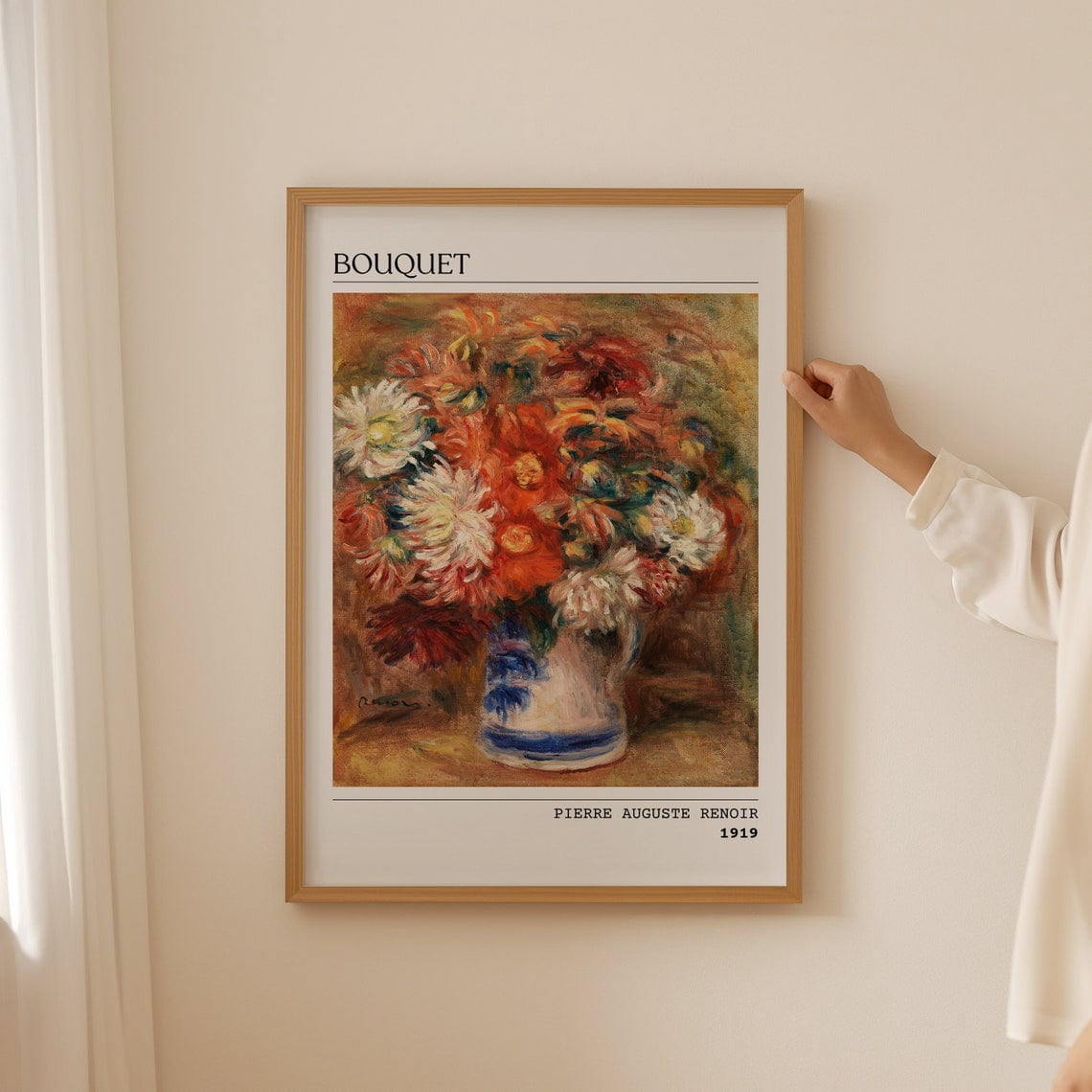 Bouquet Auguste Renoir Wall Art Print, Garden Flowers Vintage Flower ...