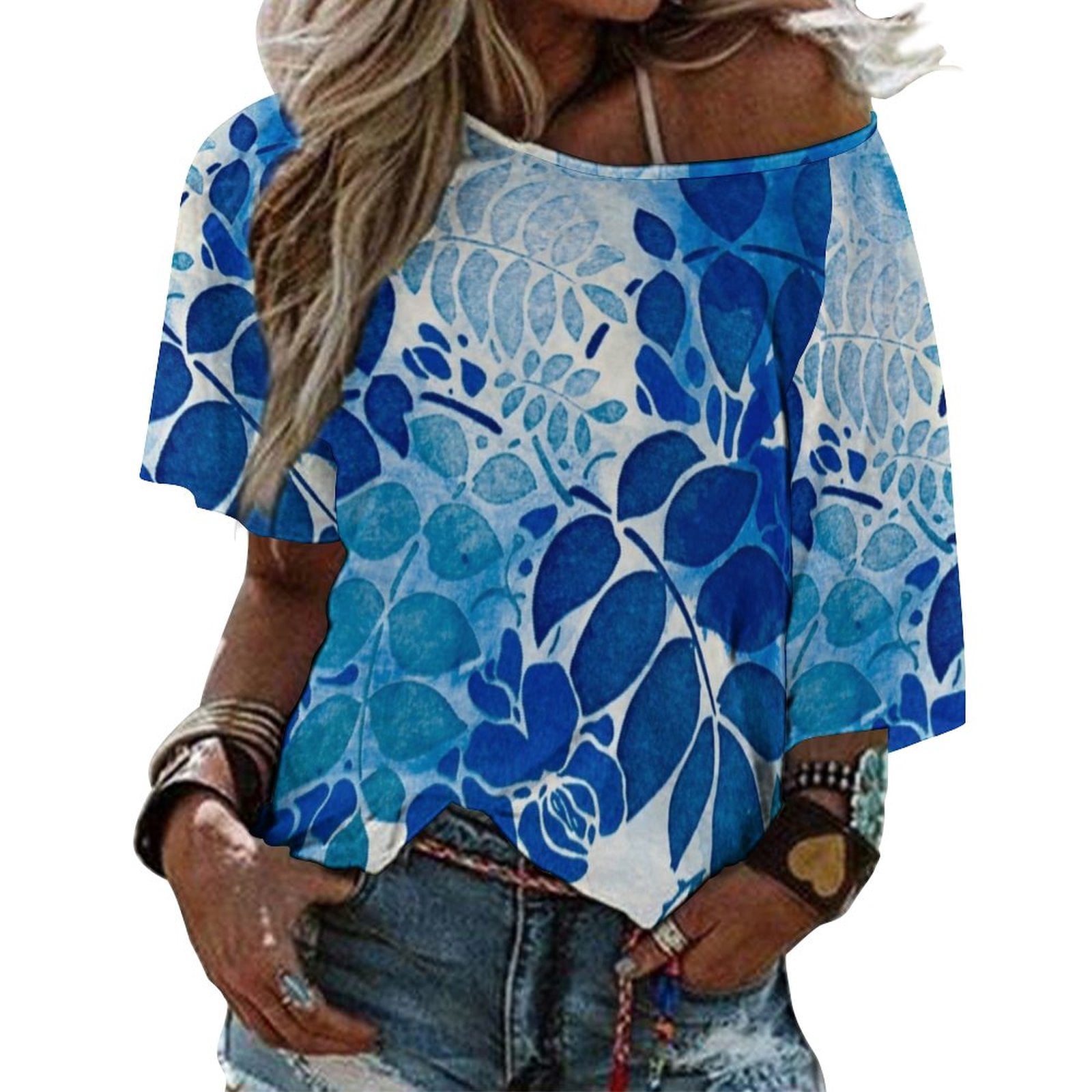 Floral Brush Print Long Shirt