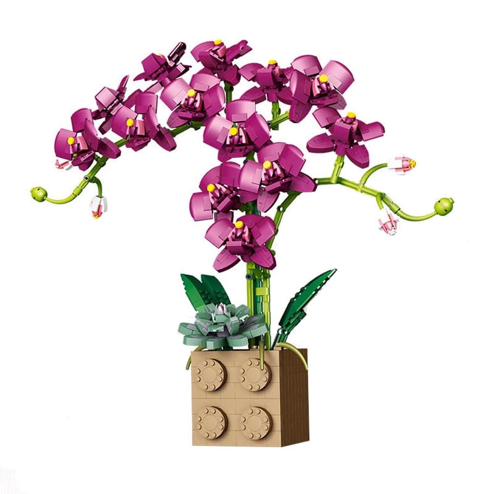 SUNFICON Butterfly Orchid Flower Building Blocks Kits w Vase Bottle 2023  New Flowers Bouquet Building Project Creative Toys, Home Decoration  Birthday Gifts for Adults Teens 253 Pieces 