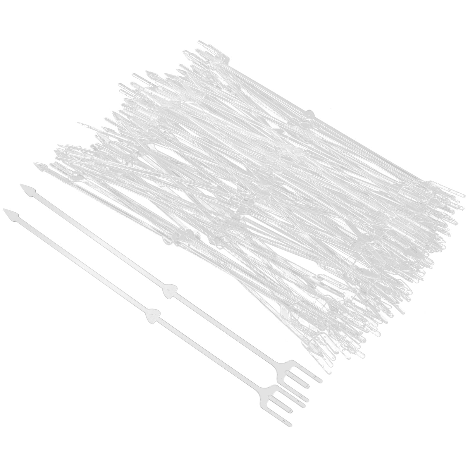 EXCEART 80pcs Clear Plastic Floral Picks - 31cm Fork Shape Card Holders For Bouquets, Place Cards, Photos & Decor - View #4