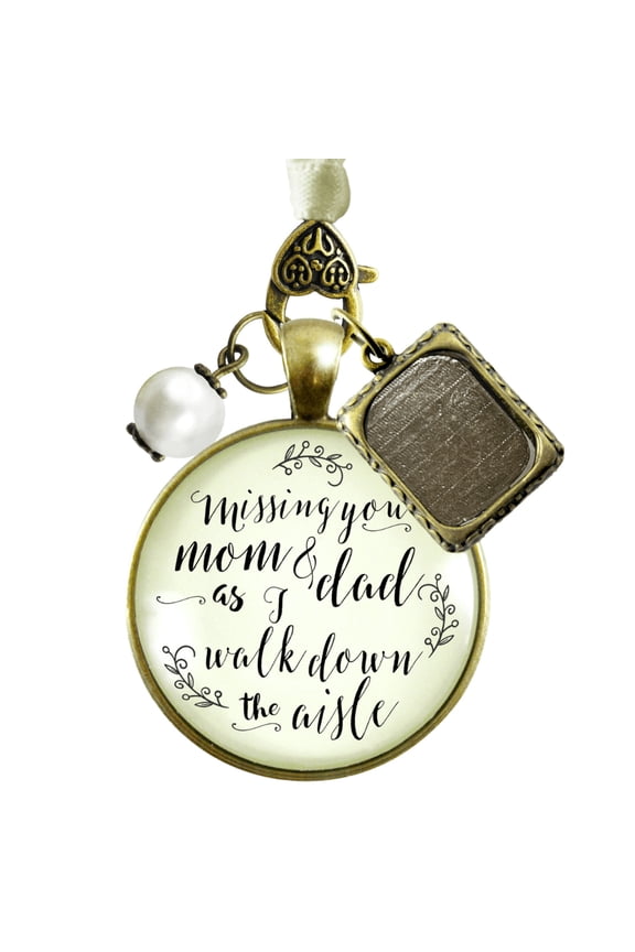 Bouquet Charm Mom Dad Of Bride Vintage Parents Memory Photo Frame Wedding Jewels